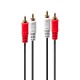 Lindy 35666 cable de audio 20 m 2 x RCA Negro, Rojo, Blanco